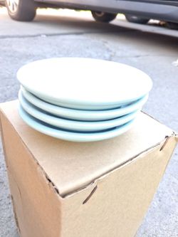 Light Blue Small Plates Set of 4