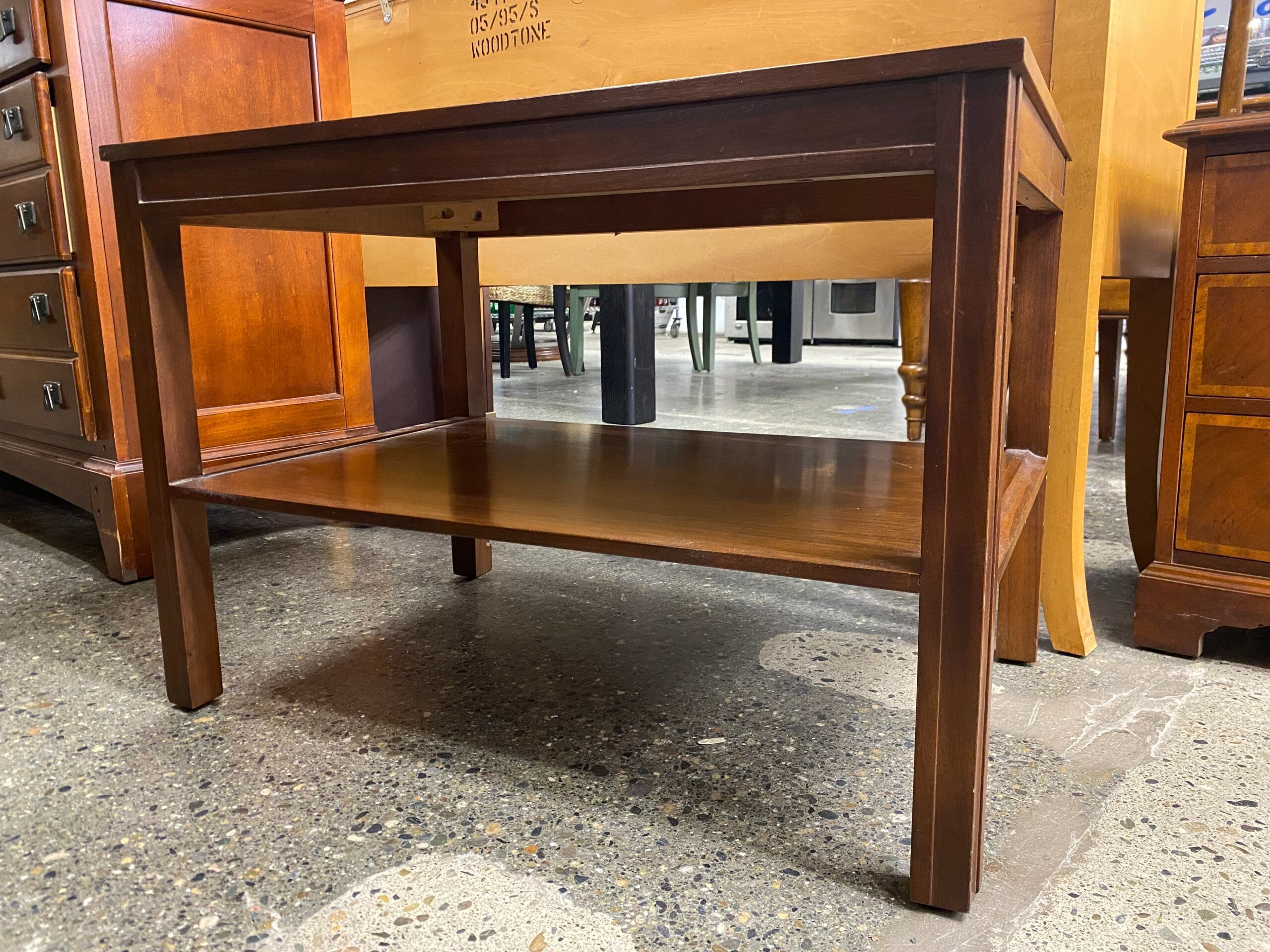 Cherry Finish 2-Tiered Accent Table