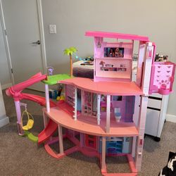 Barbie Dreamhouse Mansion w/ Slide + Accessories – Excellent Condition