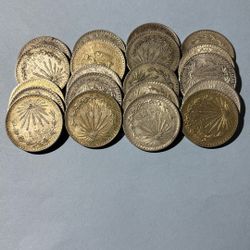 Mexican Silver Coins. 20 pcs.