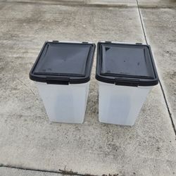 2 VERY LARGE PET FOOD CONTAINERS  $19 EACH 