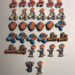 New Blippi Croc Shoe Charms Lot Of 32