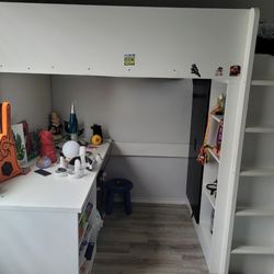 Loft Bed With Closet And Desk