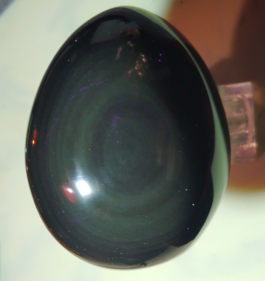 Rainbow Obsidian Double Eye Egg