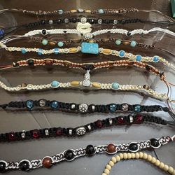 Hand made bracelets and anklets