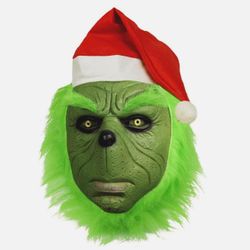 Latex Mask Horse Green Monster Santa Claus for Christmas, Halloween & Holiday