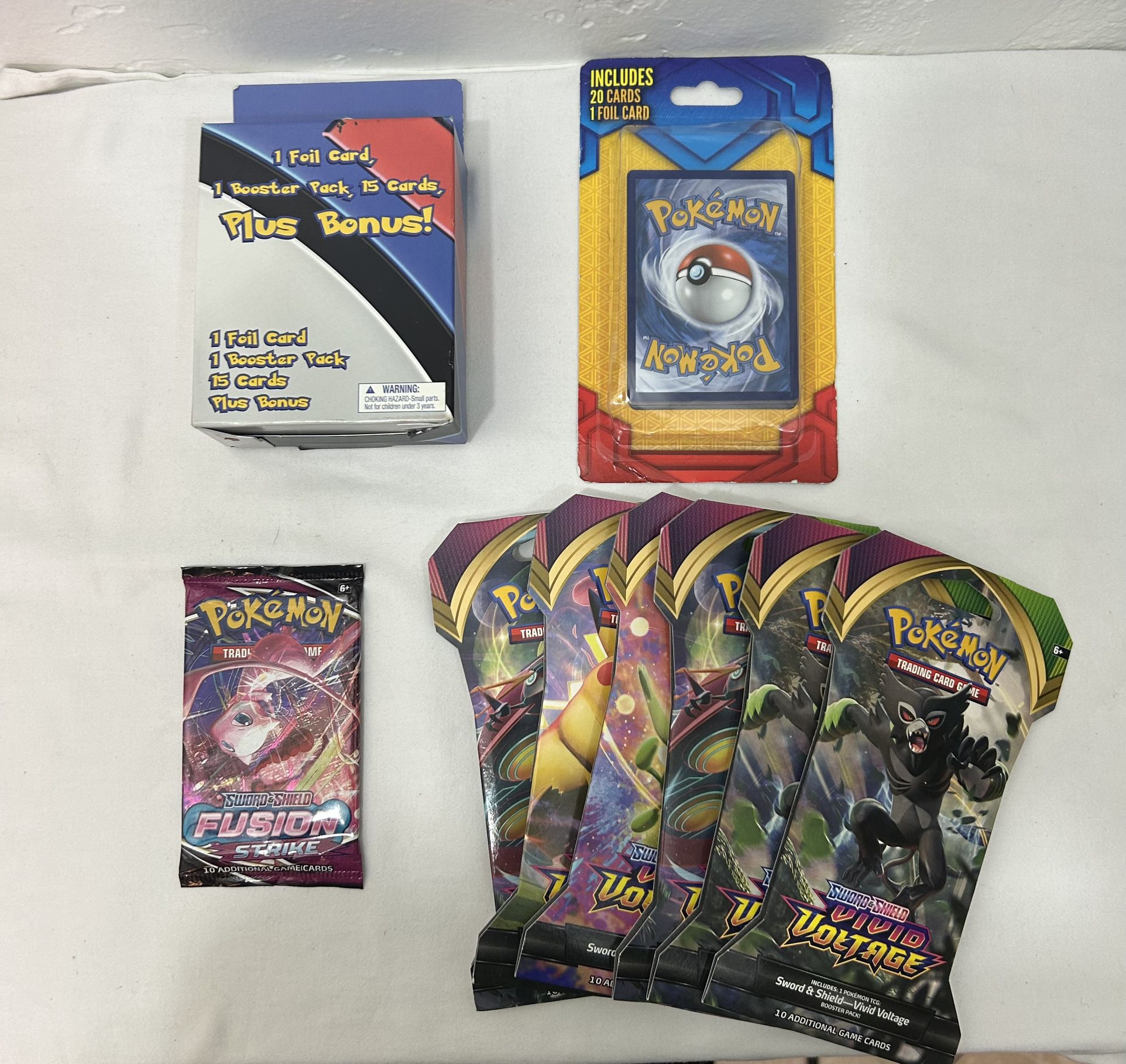 Pokémon Lot Walgreens Booster Box  Sword And Shield  -Vivid Voltage And Fusion Strike  Packs Walgreens Booster Pack