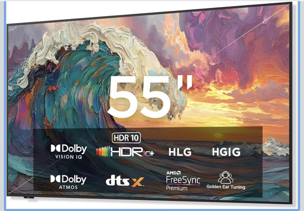 iFFALCON 55 Inch Class QLED 4K Smart TV Ultra Slim Picture Frame TV