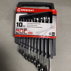 Crescent CCWS2 SAE Combination Wrench Set 10 Piece
