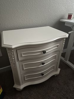 Ivory White French Romantic Nightstand