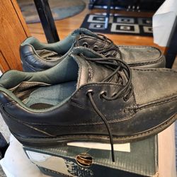 Florsheim Black Leather Steel Toe Shoes Oxford Lace Up Black Leather Shoes Men Size 12 D