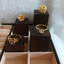 "Fallen Petals" Gold-filled Luxury Ring Collection 