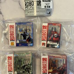 Bandai Mobile Suit Gundam Robot Spirits Miniature Capsule Gashapon Set of 4 NEW
