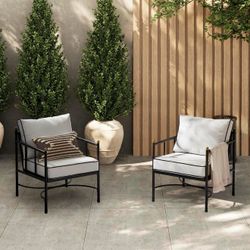 2149h  mopio Odelia Patio Chairs Set of 2, Outdoor Chair with Removable Cushions and Rust Free Metal Frame, Conversation Sets for Front Porch, Balcony