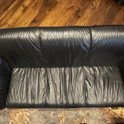 Black Leather Sofa (small size)