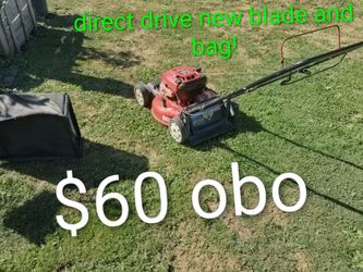 Toro self drive mower with bag