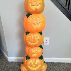 Vintage 1999 Stacked Pumpkins Blow Mold