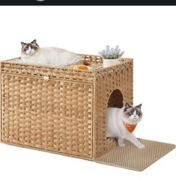 Used Cat litter box enclosure furniture can be a hidden cat litter box