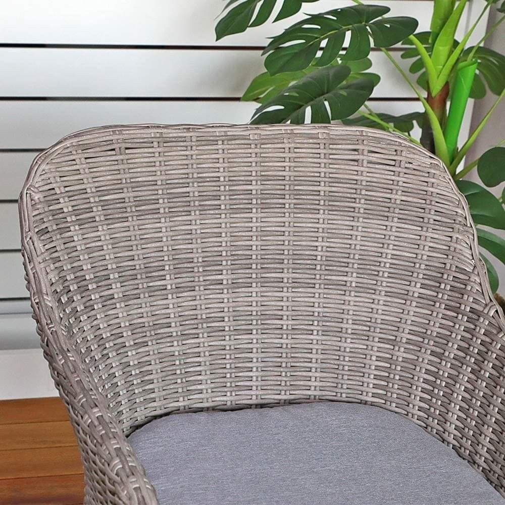 🔥BRAND NEW Gray Wicker with Wood Leg