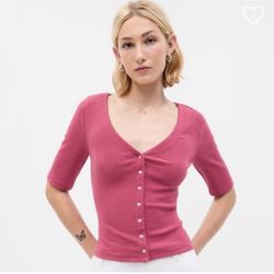NWOT GAP women’s Modern V-Neck Rib Cardigan Size S