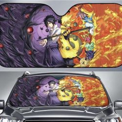 Naruto and Sasuke Windshield Sun Shade (New)