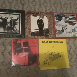 Punk vinyl records Bikini Kill, Sebadoh, Beat Happening etc