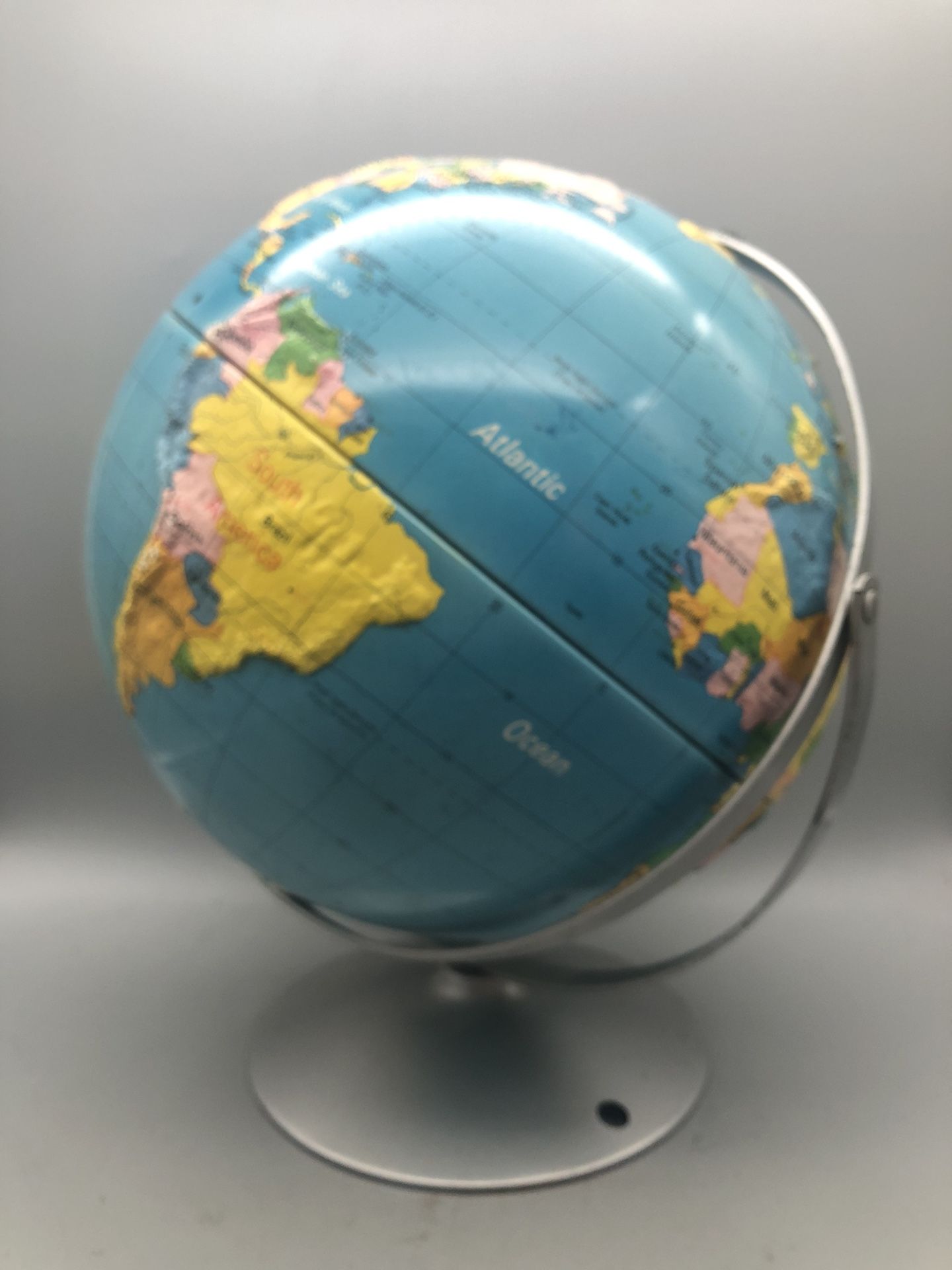 Vintage Nystrom 12” Raised Relief Globe