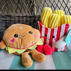 Plush Cheeseburger and Fries Toy Set
