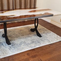 Beautiful Epoxy Resin Dining Table 