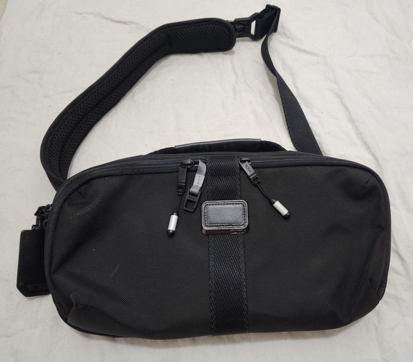 Authentic TUMI Black Ballistic Nylon Sling/Waist Bag