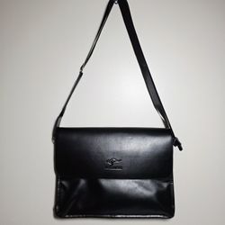 Foyidaishu Men's Leather Shoulder Bag Business Office Loptop Bag