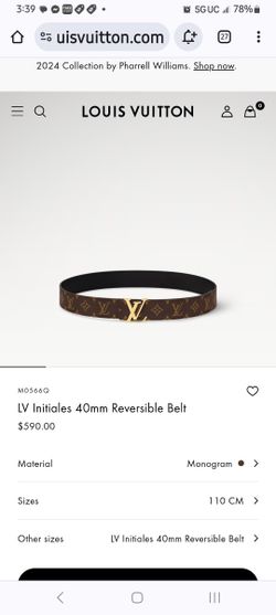 Authentic LV Monogrammed Belt *Serial Number Verified