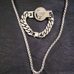 Versace Necklace And Bracelet Set
