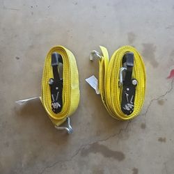 2 - ​Husky 2" x 27' Heavy-Duty Ratchet Tie-Down Straps - 3,333 lb WLL / 10,000 lb Break