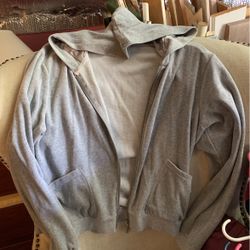 Woman’s Grey Hoodie Jacket (L)