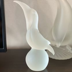 Frosted Glass Figurine Vintage