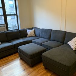 Large Modular Sectional Couch + Ottoman - $800 (Harlem / Morningside Pick-Up)