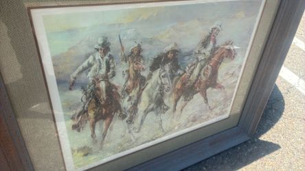 Fred Cowless Cowboys Horses Old West Billy the Kid Signed LE Litho Print Western