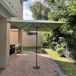 Umbrella w/stand & light for Patio Table 