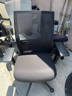 Desk black chairs
