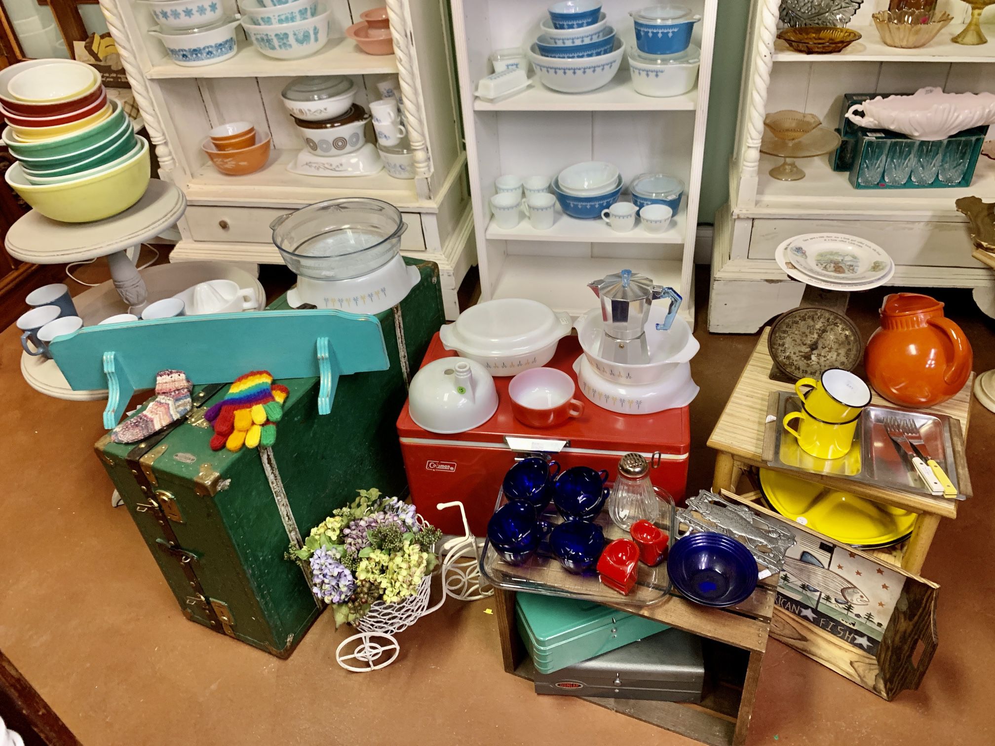 Ginormous vintage glass, Pyrex, kitchenware, retro home decor, artisan sale