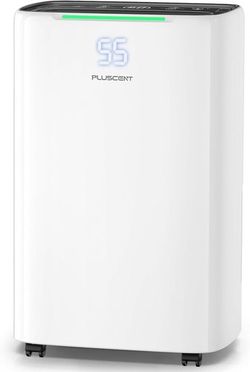 PLUSCENT 5000 Sq. Ft Dehumidifier for Basement, Max 52 Pints Dehumidifiers for H
