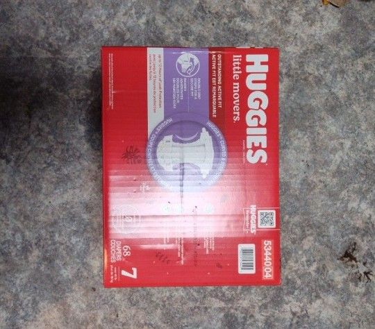 Huggies Size 7 Diapers 68 Diaper Count