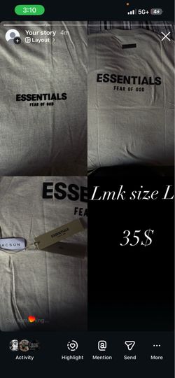 Essentials shirt size L