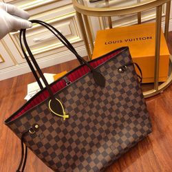  2017 Louis Vuitton Neverfull MM Tote Bag in Damier Ebene