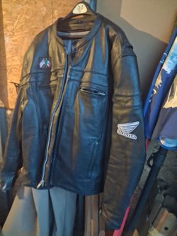 Leather motorcycle jacket