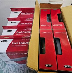 8 Boxes Belkin 6ft Floor Cord Concealers (Brand New)