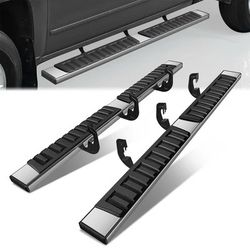 LA Zona Auto Parts Quad extended cab 6 inch chrome running boards estribos 6 pulgadas Chevrolet GM Ford Dodge Toyota