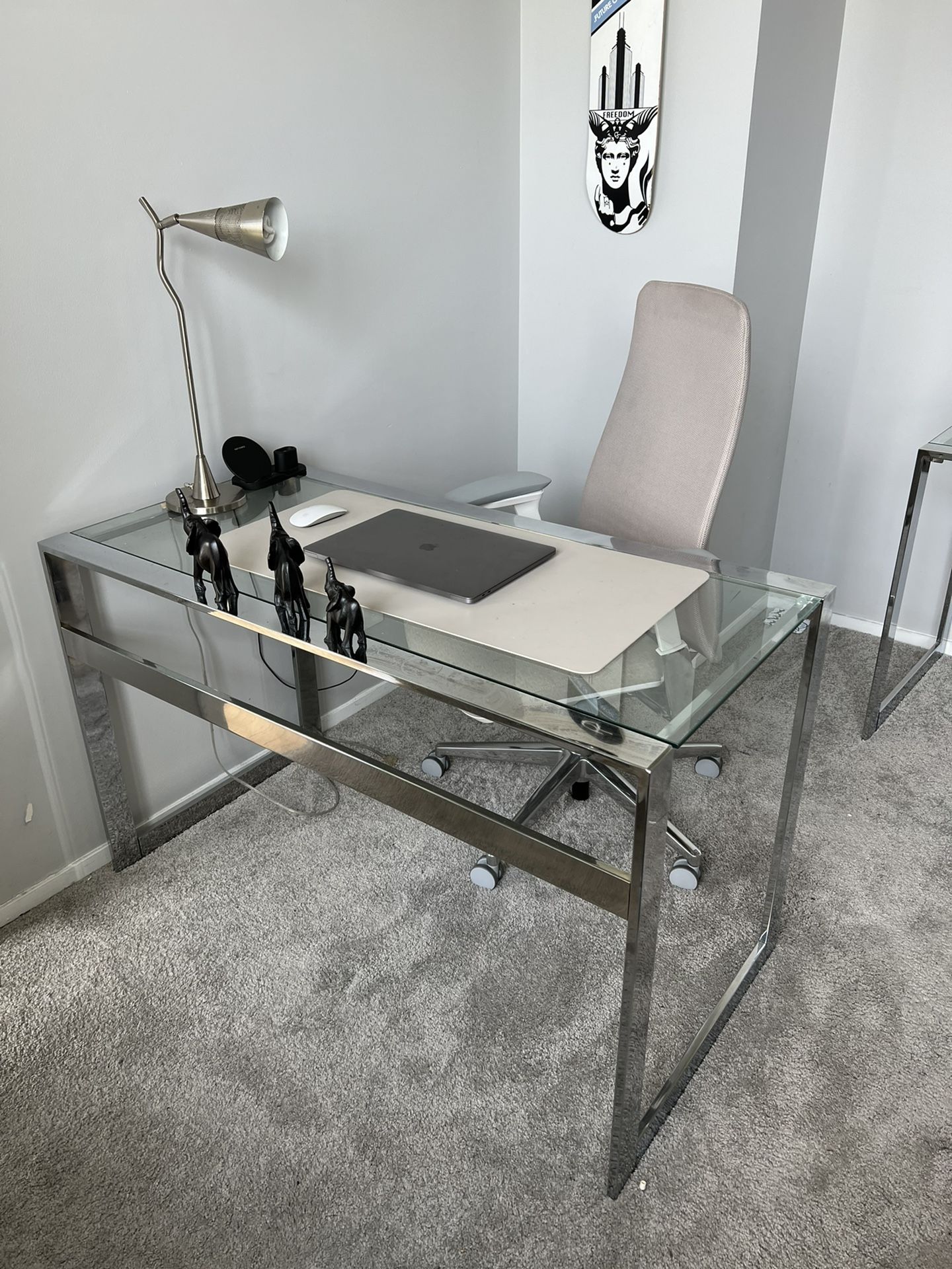 Like New Modern Glass Desk