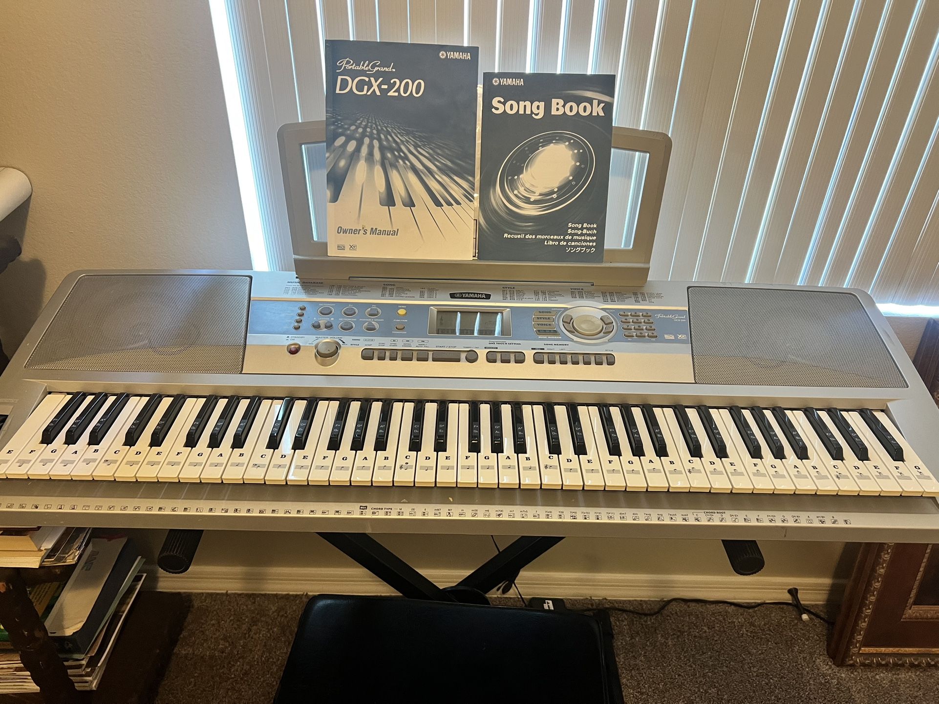 Yamaha DGX 200 Keyboard with Stand And Stool
